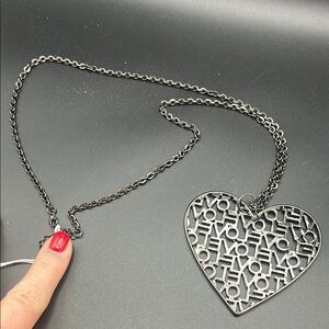 Silver Heart Pendant Necklace